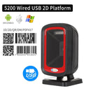 1D&2D  Supermarket Handhel  Barcode Bar  Code Scanner  Reader QR   PDF417 Bluetooth 2.4G Wireless &Wired USB Platform
