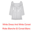 IAMHOTTY gasa Slash Neck Mini vestido mujer verano playa vacaciones manga larga corsé vendaje vestido de fiesta Casual vestidos rosa