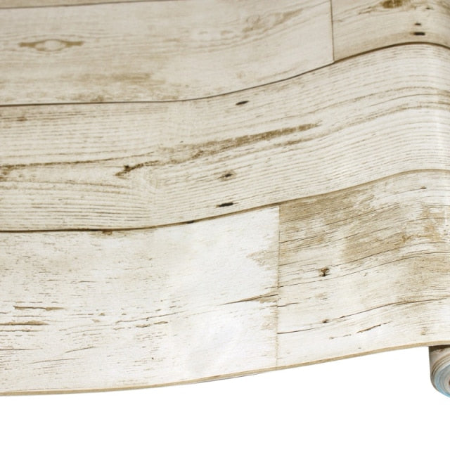 0,45*6 m/rollo de papel tapiz autoadhesivo 3D de madera Vintage para paredes rollos Mural papel de contacto sala de estar cocina baño decoración del hogar