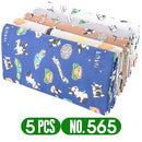 Teramila 5 PCS/Pack Cotton Fabirc Flower Printed Cloth For Dress Sewing Patchwork Fabrics DIY Handicraft Quilting Needlework