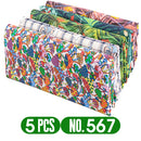 Teramila 5 PCS/Pack Cotton Fabirc Flower Printed Cloth For Dress Sewing Patchwork Fabrics DIY Handicraft Quilting Needlework