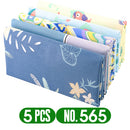 Teramila 5 PCS/Pack Cotton Fabirc Flower Printed Cloth For Dress Sewing Patchwork Fabrics DIY Handicraft Quilting Needlework