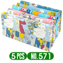 Teramila 5 PCS/Pack Cotton Fabirc Flower Printed Cloth For Dress Sewing Patchwork Fabrics DIY Handicraft Quilting Needlework