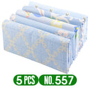 Teramila 5 PCS/Pack Cotton Fabirc Flower Printed Cloth For Dress Sewing Patchwork Fabrics DIY Handicraft Quilting Needlework