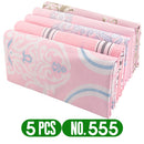 Teramila 5 PCS/Pack Cotton Fabirc Flower Printed Cloth For Dress Sewing Patchwork Fabrics DIY Handicraft Quilting Needlework