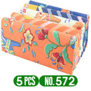 Teramila 5 PCS/Pack Cotton Fabirc Flower Printed Cloth For Dress Sewing Patchwork Fabrics DIY Handicraft Quilting Needlework