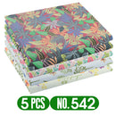 Teramila 5 PCS/Pack Cotton Fabirc Flower Printed Cloth For Dress Sewing Patchwork Fabrics DIY Handicraft Quilting Needlework