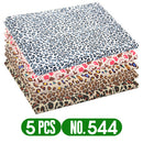 Teramila 5 PCS/Pack Cotton Fabirc Flower Printed Cloth For Dress Sewing Patchwork Fabrics DIY Handicraft Quilting Needlework