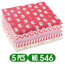 Teramila 5 PCS/Pack Cotton Fabirc Flower Printed Cloth For Dress Sewing Patchwork Fabrics DIY Handicraft Quilting Needlework