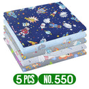 Teramila 5 PCS/Pack Cotton Fabirc Flower Printed Cloth For Dress Sewing Patchwork Fabrics DIY Handicraft Quilting Needlework