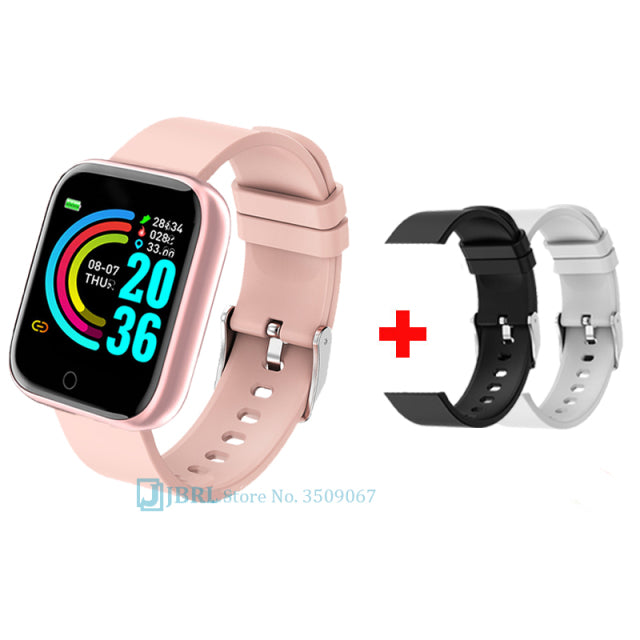 2021 Ladies Sport Bracelet Smart Watch Women Smartwatch Men Smartband Android IOS Waterproof Fitness Tracker Smart Clock Mens