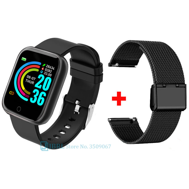 2021 Ladies Sport Bracelet Smart Watch Women Smartwatch Men Smartband Android IOS Waterproof Fitness Tracker Smart Clock Mens