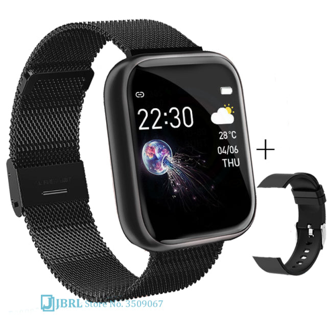 2021 Ladies Sport Bracelet Smart Watch Women Smartwatch Men Smartband Android IOS Waterproof Fitness Tracker Smart Clock Mens