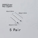 La Monada Sterling Silver Stud Earrings Women Two Ball Fine 925 Silver Jewelry Woman Earrings Stud Silver 999 Keep Piercing Nut