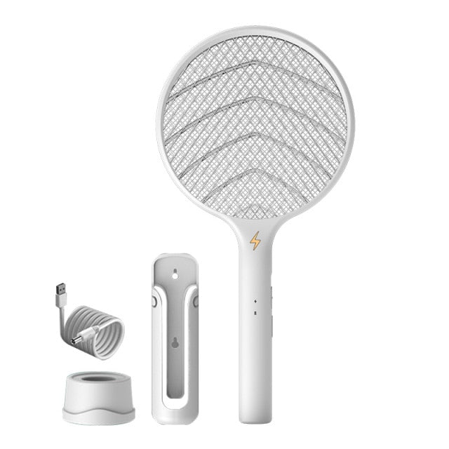 Electric Mosquito Killer UV Light Fly Swatter Mosquito Trapper USB Rechargeable Bug Zapper Insect Racket Swatter Bug Zapper