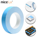 25 metros/rollo 8mm 10mm 12mm 20mm ancho cinta de transferencia cinta adhesiva conductora térmica de doble cara para Chip PCB tira LED disipador de calor