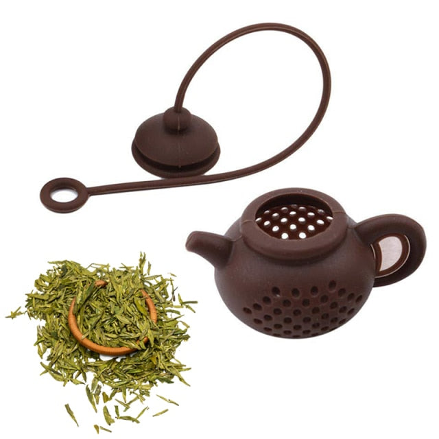 Infusor de té creativo de múltiples formas, filtro de bolsitas de té para café, té rojo, té de flores, tetera bonita en forma de personas, tetera de pescado