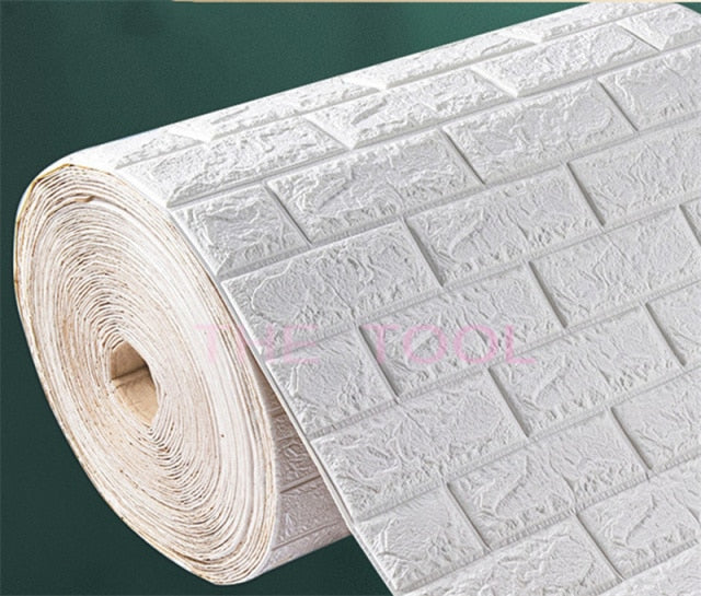 Self Adhesive Foam Wallpaper 3D Brick Wall Panel Living Room Brick Stickers Bedroom Kids Room Brick Papers Home Decoration