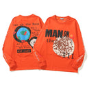 Kanye West Letter Foam Fleece Sweatshirt Mens and Womens Fleece Oversize Casual Hoodies Harajuku High Street Couple Hoody