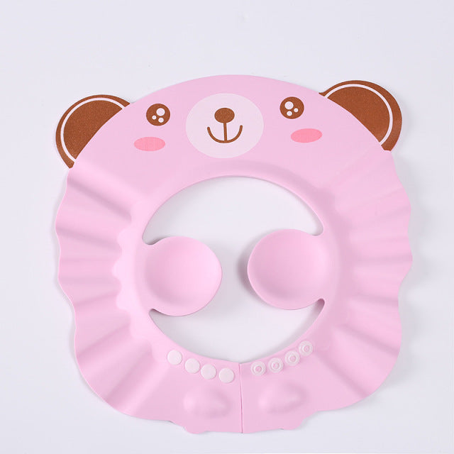 Baby Shower Soft Cap Verstellbarer Haarwaschhut für Kinder Gehörschutz Safe Kinder Shampoo Baden Dusche Schützen Kopfbedeckung
