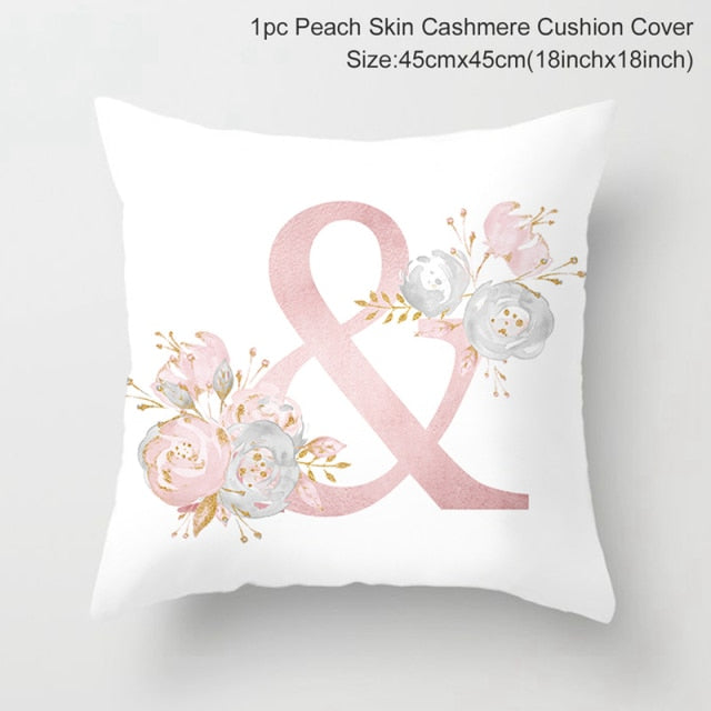 Custom Pink Letter Decorative Cushion Cover Wedding Party Decoration Wedding Decorative Pillow Party Supplies Wedding Ornaments