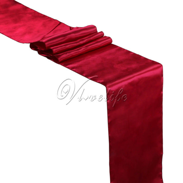 Satin Table Runner For Wedding Party Event Banquet Table Runner Luxury Dinner Tablecloth Home Wedding Table Decoration
