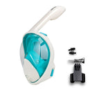 Máscara de buceo de cara completa COPOZZ, gafas antiniebla con montaje de cámara, máscara de natación de esnórquel de vista amplia subacuática para adultos y jóvenes