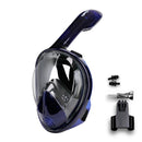 Máscara de buceo de cara completa COPOZZ, gafas antiniebla con montaje de cámara, máscara de natación de esnórquel de vista amplia subacuática para adultos y jóvenes