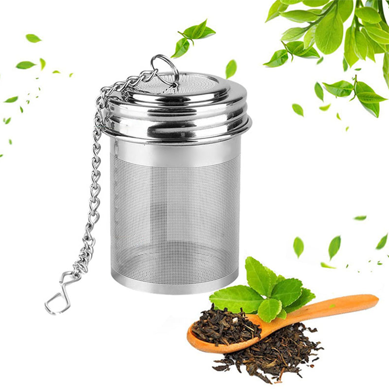 Infusor de té creativo de acero inoxidable, colador de hojas, especias, tetera de hierbas, filtro de malla reutilizable, accesorios de cocina para el hogar, 1 ud.