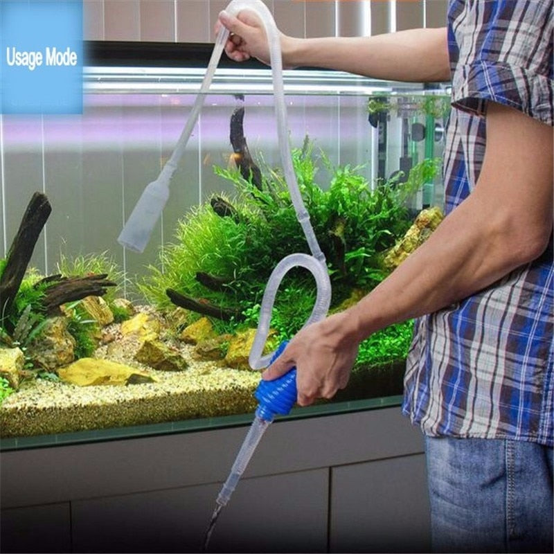 170/143CM Aquarium Vacuum Siphon Pump Cleaner Semi-automatic Acuario Water Change Changer Gravel Pump Pipe Fish Tank Accessories