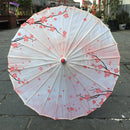 Silk Cloth Women Umbrella Japanese Cherry Blossoms Ancient Dance Umbrella Decorative Umbrella Chinese Style Oil Paper Umbrella