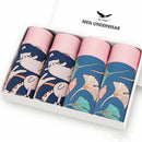 4pcs/lot Mens Underwear Boxers Cotton Fashion Printed Men Underpants Boxer Shorts Male Panties Pouch Vetement Homme
