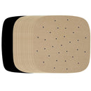 Revestimientos para freidora de aire de 100 Uds., almohadilla antiadherente, revestimientos para vaporizador de bambú de 6-9 pulgadas, papel de silicona perforado Premium para cocinar al vapor