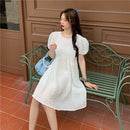 women summer short sleeve split lace chiffon dress  5095#