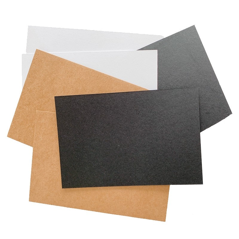 20 piezas tarjeta postal en blanco Kraft marrón blanco negro tarjetas letras vintage papelería carta papel 14*10CM