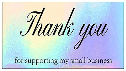 50 Uds. Rosa gracias por apoyar mi tarjeta de pequeña empresa gracias tarjeta de felicitación apreciación cartulina para regalo de vendedores 5*9cm