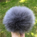 100% natural fox fur pompom raccoon fur pom  pom for hat beanies DIY Fur Pompon For Caps Bags Scarf Accessories