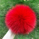 100% natural fox fur pompom raccoon fur pom  pom for hat beanies DIY Fur Pompon For Caps Bags Scarf Accessories