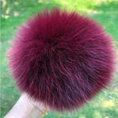 100% natural fox fur pompom raccoon fur pom  pom for hat beanies DIY Fur Pompon For Caps Bags Scarf Accessories