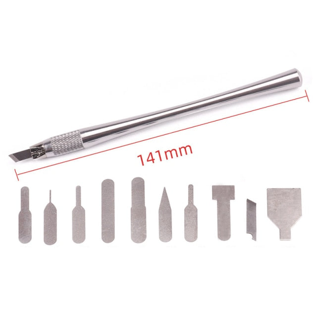 8 in1 Phone Repair Kit Disassembly Blades for Repairing Mobile Phones Computer IC Chip CPU NAND Metal Remover Hand Tools Set