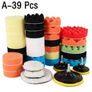 Car Polishing Sponge Pads Kit Buffing Waxing Foam Pad Buffer Set Polisher Machine Wax Pad for Removes Scratches Drill Attachment