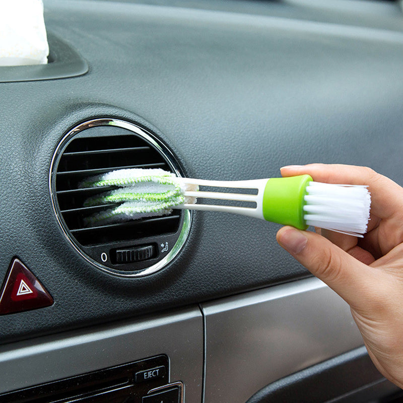 Herramienta de limpieza de salida de aire acondicionado para coche 2 en 1, cepillo multiusos para polvo, accesorios para coche, cepillo de limpieza interior multiusos