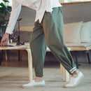 Men's Casual Pants Loose Large Men's Clothing Chinese Style Autumn Winter New Traditional Pants Male Kimono Pants Men