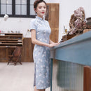 2021 New Linen Cheongsam Chinese Traditional Vintage Dress Fashion Long Dresses Women Qipao S To 3XL