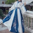 Chinese style cross collar Hanfu three-piece dance costume performance costume embroidery ladies Hanfu