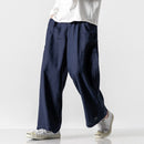 Chinese Style Loose Wide Leg Pants Personalized Pants, Men's Hanfu Pants