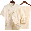 traje de hombre de manga corta de verano Tang