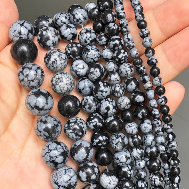 Natural Black Agates Onyx Stone Beads Smooth Round Loose Spacer Beads For Jewelry Making DIY Bracelets 15&#39;&#39; 4/6/8/10/12/14mm