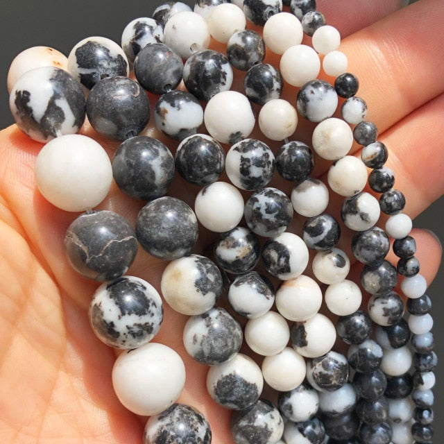 Natural Black Agates Onyx Stone Beads Smooth Round Loose Spacer Beads For Jewelry Making DIY Bracelets 15&#39;&#39; 4/6/8/10/12/14mm