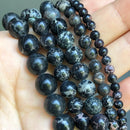 Natural Black Agates Onyx Stone Beads Smooth Round Loose Spacer Beads For Jewelry Making DIY Bracelets 15&#39;&#39; 4/6/8/10/12/14mm